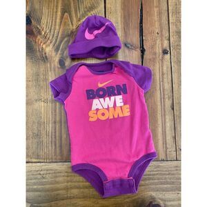 Nike outfit and hat 3/6‎ month